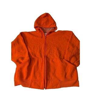 Field And Forest Blaze Orange Hoodie Full Zip Long Sleeve Mens 2X Flocked Lined